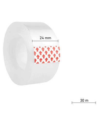 Taśma biurowa 40mic 24mm x 30m 6szt – mocna i przeźroczysta