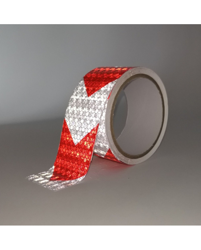 Taśma ostrzegawcza klejąca odblaskowa 50mm x 5m