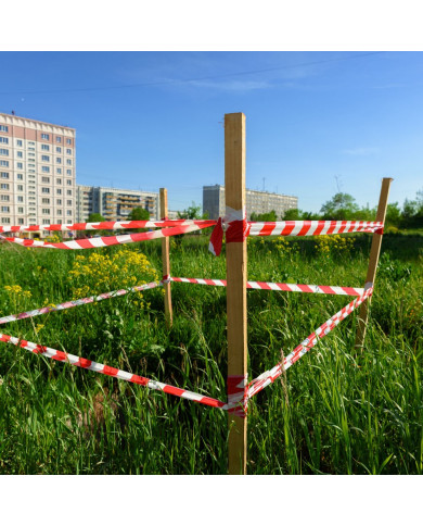 Taśma ostrzegawcza IH 48mm x 50m nieklejąca biało-czerwona