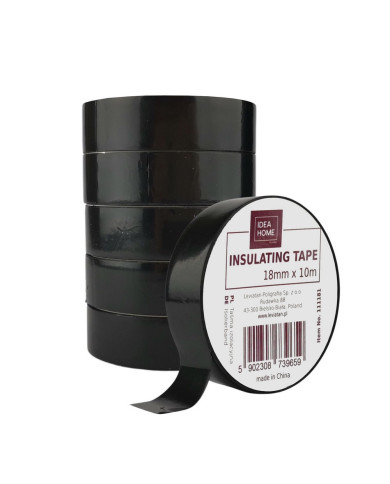 Taśma izolacyjna IH 18mm x 10m 6szt – czarna, klejąca