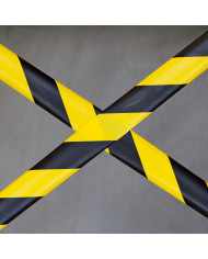 Taśma ostrzegawcza IH 48mm x 50m nieklejąca żółto-czarna