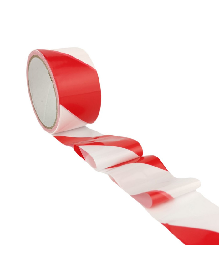 Taśma ostrzegawcza IH 48mm x 50m nieklejąca biało-czerwona