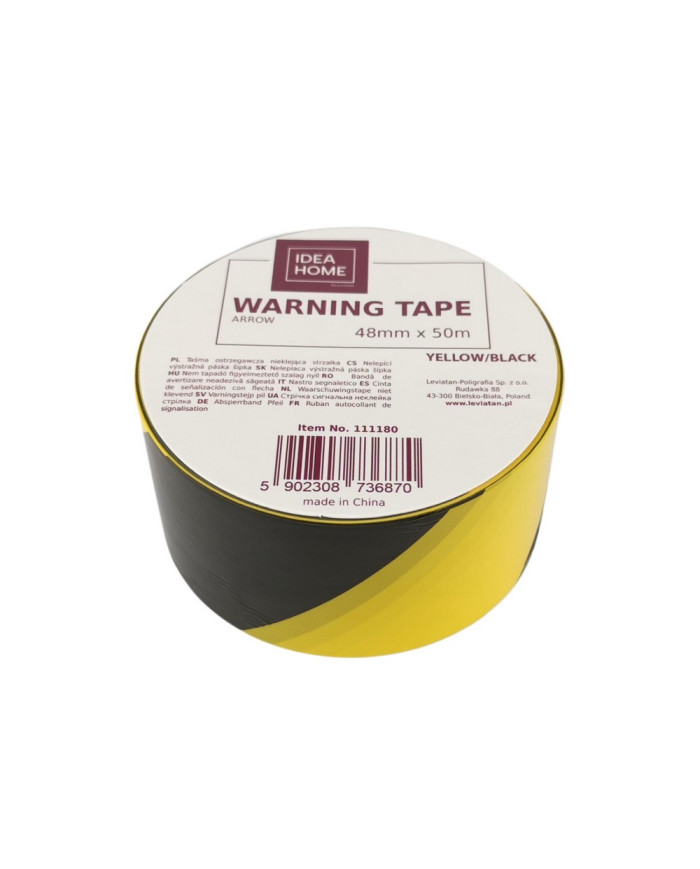 Taśma ostrzegawcza IH 48mm x 50m nieklejąca żółto-czarna
