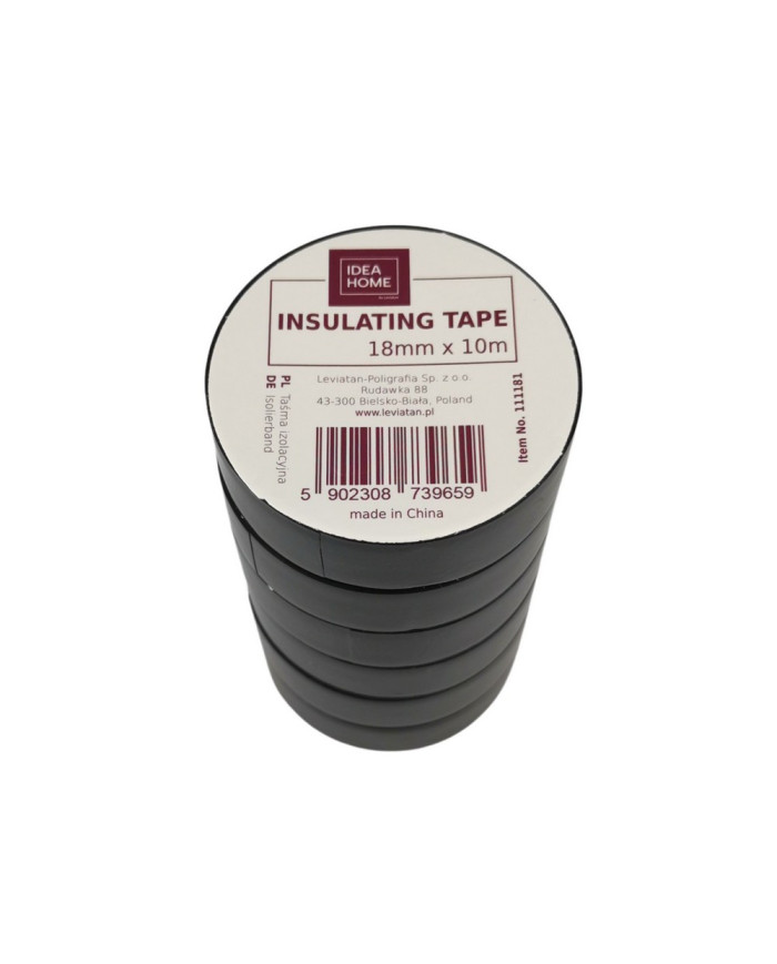 Taśma izolacyjna IH 18mm x 10m 6szt – czarna, klejąca