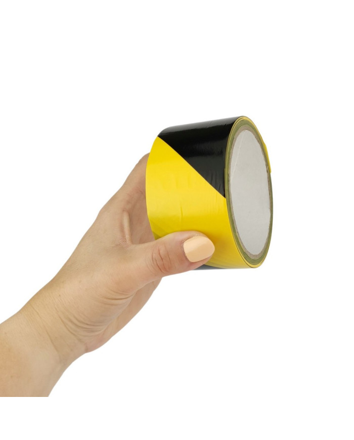 Taśma ostrzegawcza IH 48mm x 50m nieklejąca żółto-czarna