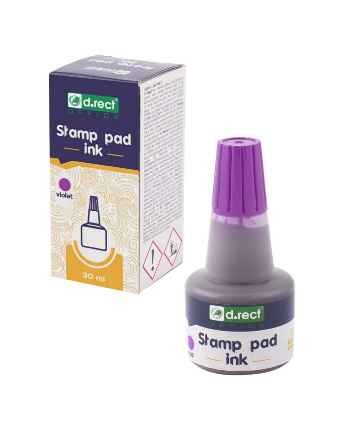 Tusz D.Rect fioletowy 30ml do stempli - 12 sztuk