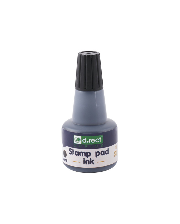 Tusz D.Rect czarny 30ml do stempli kauczukowych - biurowemax