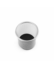 Kubek na długopisy metalowy srebrny 98mm - biurowemax.pl