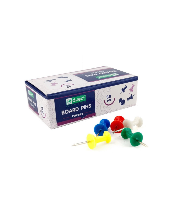 Pinezki tablicowe DRECT A50, 50 sztuk - biurowemax.pl
