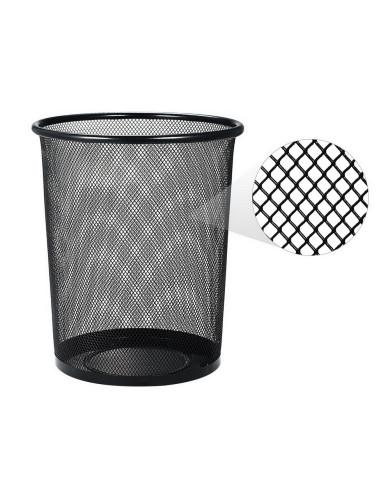 Kosz metalowy czarny 19L, 2 sztuki – biurowemax.pl