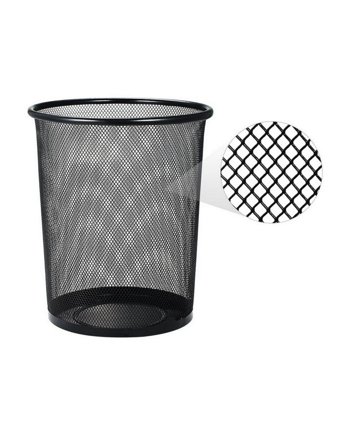 Kosz metalowy czarny 19L, 2 sztuki – biurowemax.pl