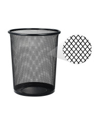 Kosz metalowy czarny 19L, 2 sztuki – biurowemax.pl
