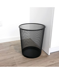 Kosz metalowy czarny 19L, 2 sztuki – biurowemax.pl