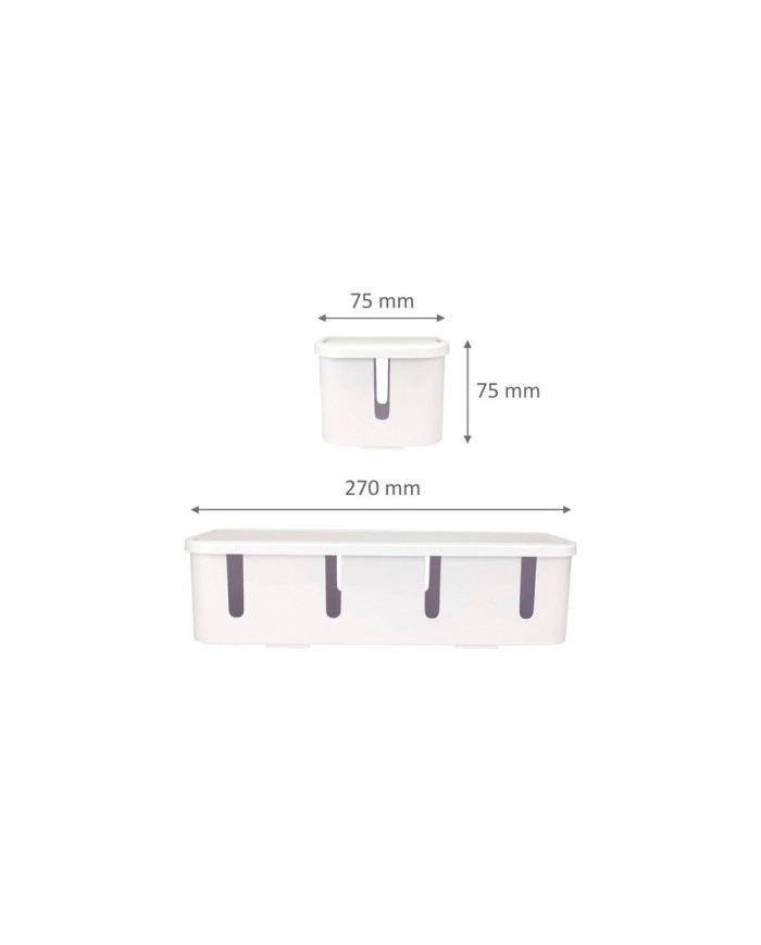 Pudełko na kable białe 270x75x75 mm - biurowemax.pl