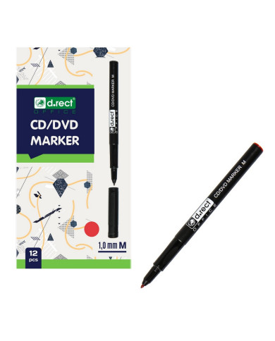 MARKER D.RECT CD 1,0 M CZERWONY 12szt
