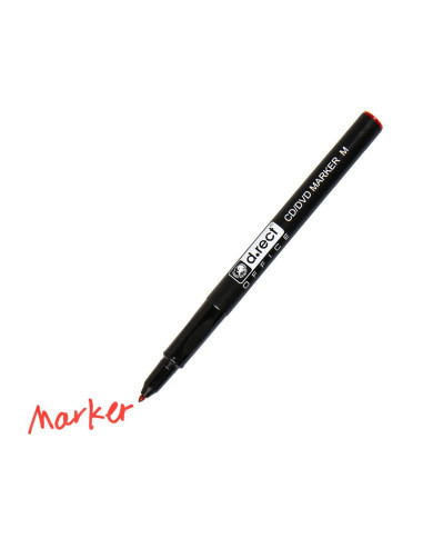 MARKER D.RECT CD 1,0 M CZERWONY 12szt