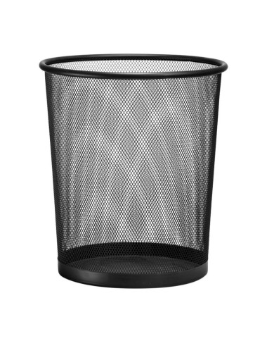 Kosz siatka czarny 12L - metalowy kosz na odpady