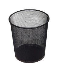Kosz siatka czarny 12L - metalowy kosz na odpady