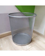 Kosz siatka srebrny 12L - metalowy kosz na odpady