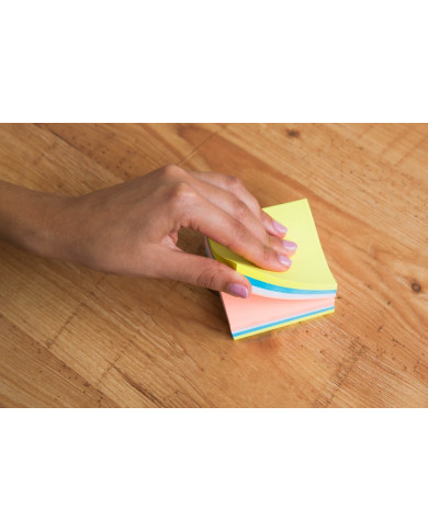 BLOCZEK D.RECT SAMOPRZYLEPNY 75x75mm MIX NEON 400 MANGO SET 6 szt