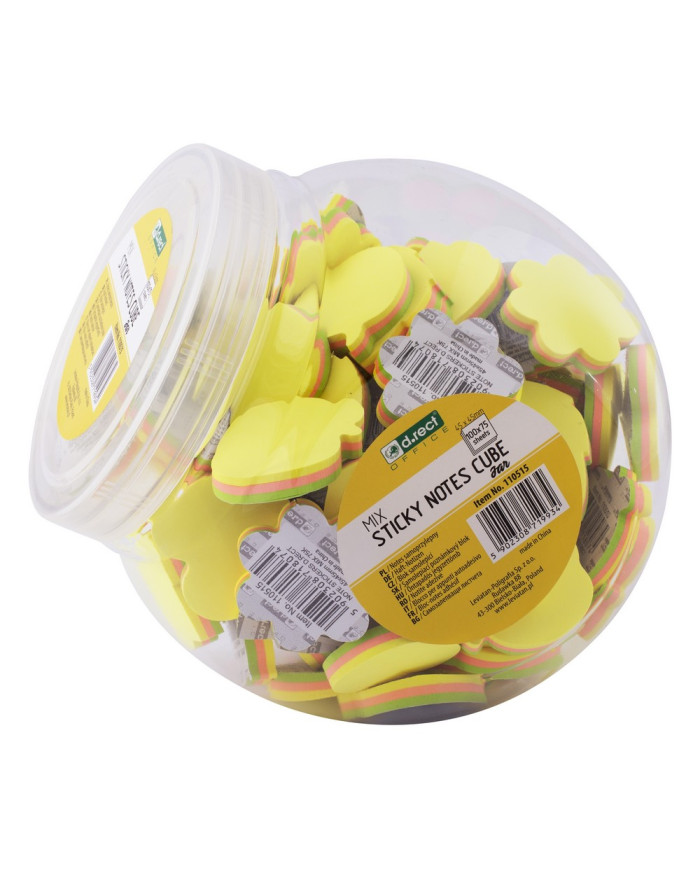 NOTES SAMOPRZYLEPNY D.RECT 45x45mm MIX 75K SŁÓJ 100szt