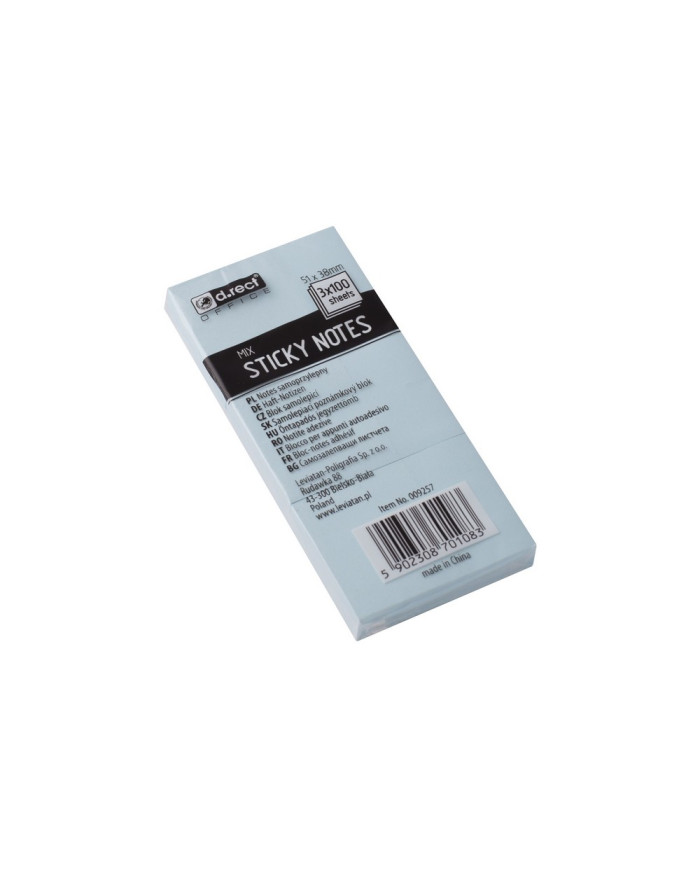 NOTES SAMOPRZYLEPNY D.RECT 51x38mm MIX KOLOR 3szt