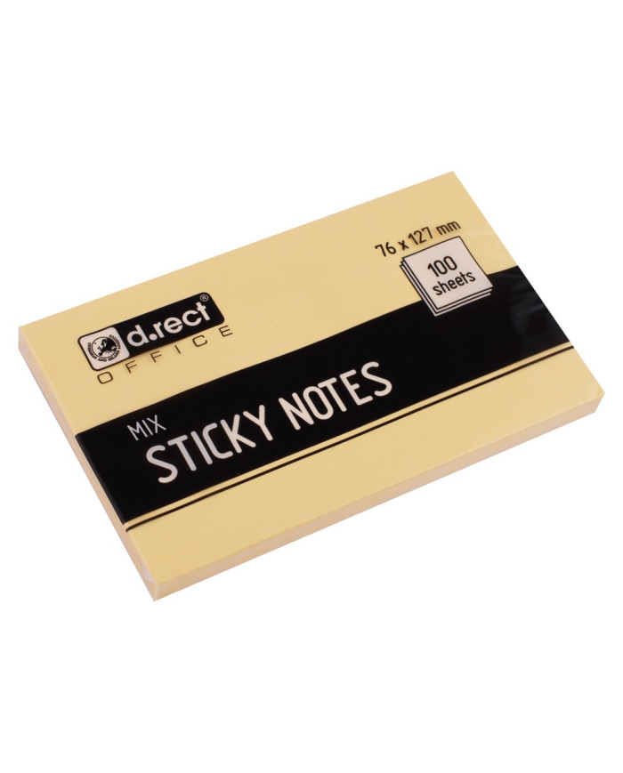 NOTES SAMOPRZYLEPNY D.RECT 76x127mm MIX KOLOR