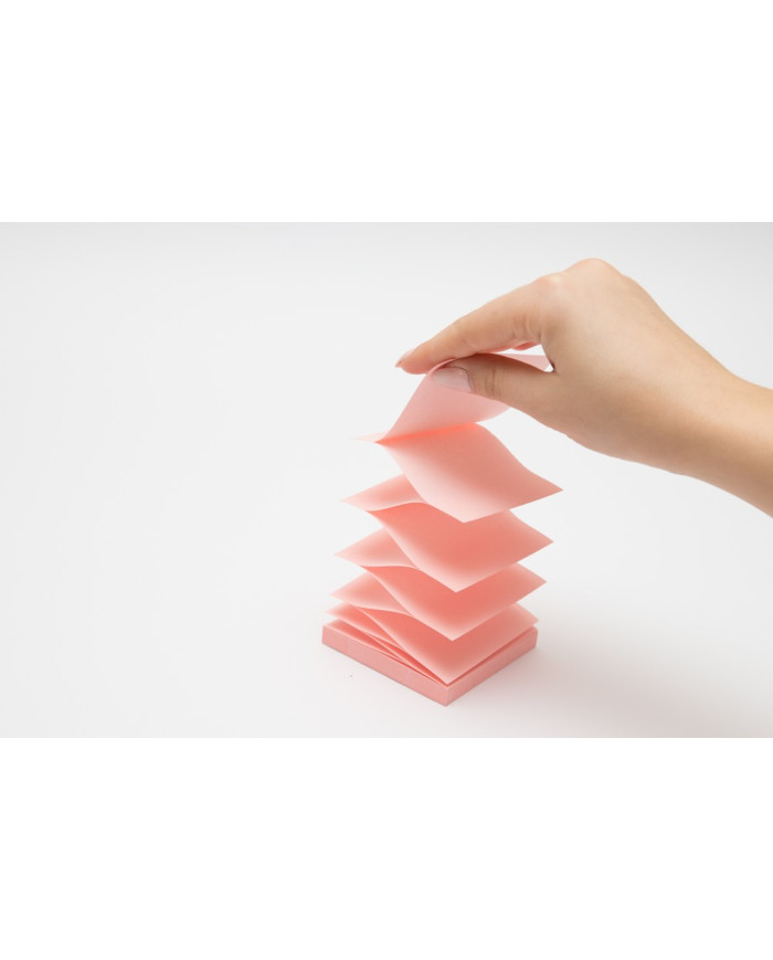 NOTES SAMOPRZYLEPNY D.RECT ZIG-ZAG 75x75mm RÓŻOWY