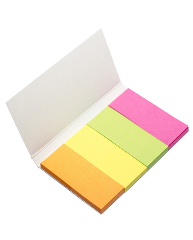 ZAKŁADKI INDEKSUJĄCE PAPIEROWE 20x50mm 4x40szt KARTONIK 24szt