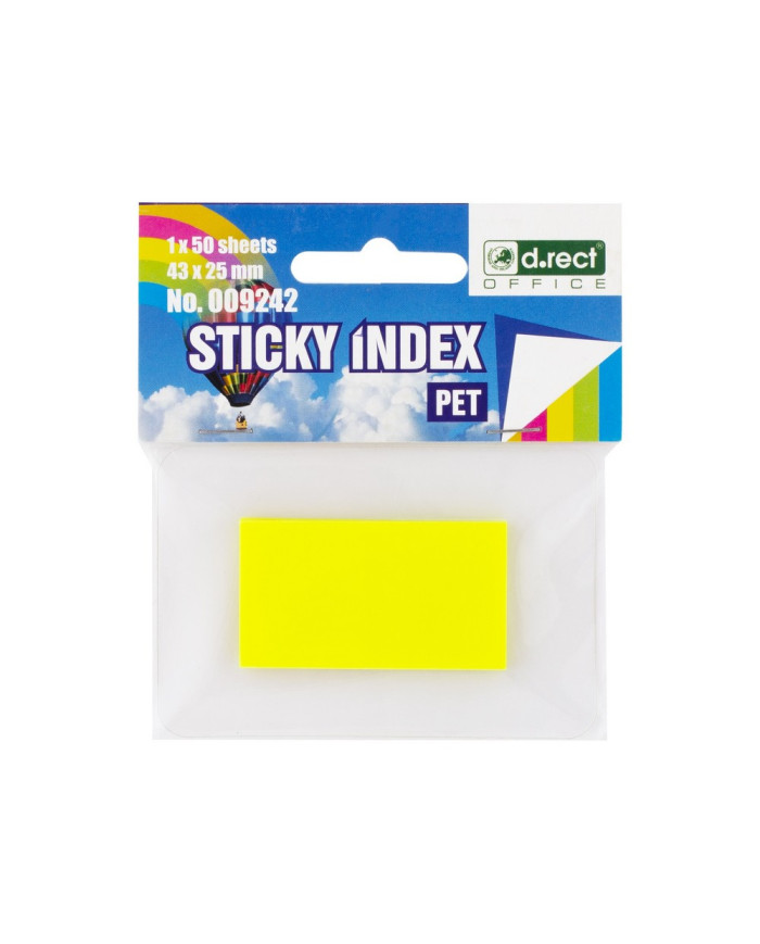 ZAKŁADKI INDEKSUJĄCE PET 43x25mm 50 szt a'1 ECO 15szt