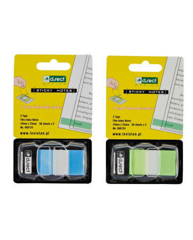 ZAKŁADKI INDEKSUJĄCE PET Z-TYPE 43x25mm 1x50szt 24szt