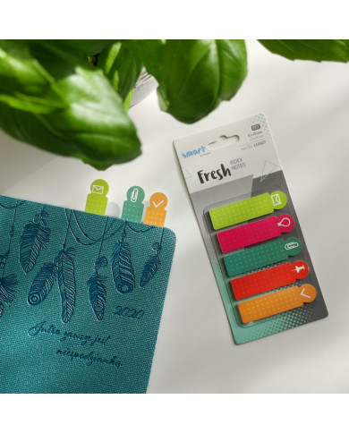 ZAKŁADKI INDEKSUJĄCE SMART PET FRESH 12x45mm 5x25szt INFO