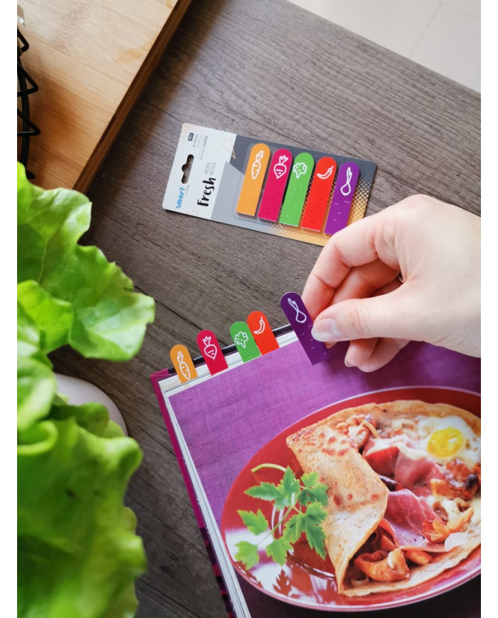 ZAKŁADKI INDEKSUJĄCE SMART PET FRESH 12x45mm 5x25szt WEGE