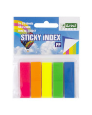 ZAKŁADKI INDEKSUJĄCE PP 45x12mm 5x25szt 30szt