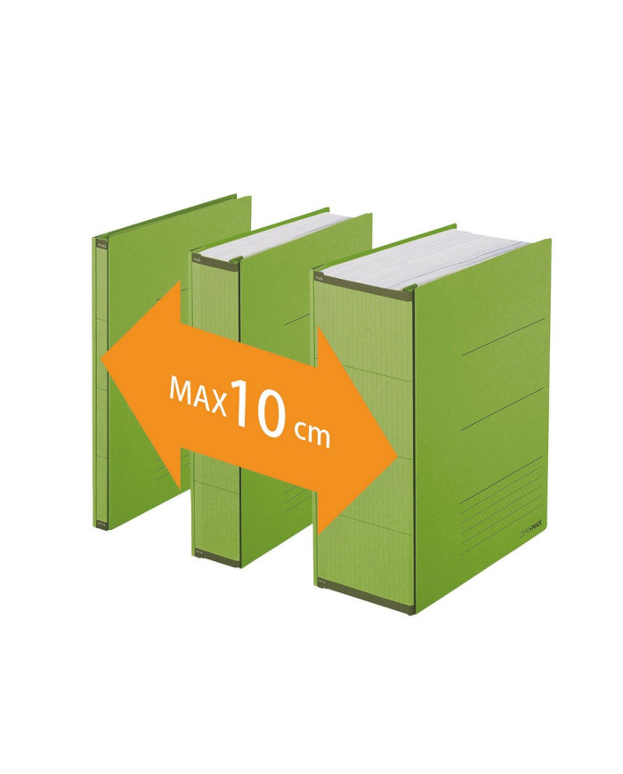 Teczka skoroszytowa ZERO MAX A4 zielona 10 sztuk - biurowemax.pl