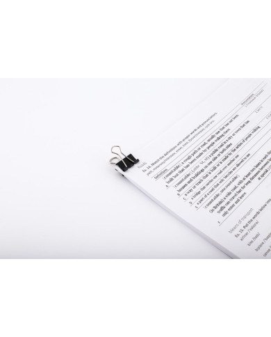 Klipsy binder 19 mm czarne 12 szt | Klipsy do dokumentów biuro szkoła