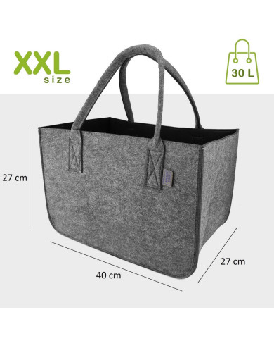 Torba filcowa Leviatan 1102 czarna - pojemna i wytrzymała