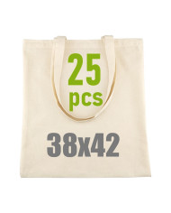 Torba bawełniana 140g 380x420 z uszami naturalna 25szt