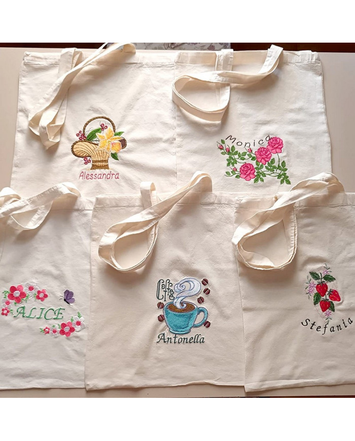 Torba bawełniana 140g 380x420 z uszami naturalna 5szt