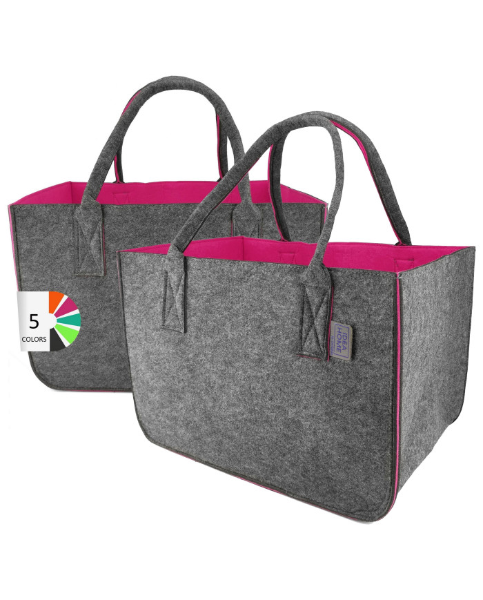Torba filcowa Leviatan 2 szt. szaro-różowa 30l