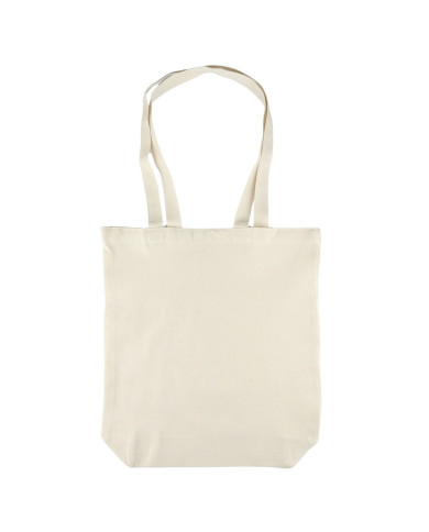 Torba bawełniana 220g 380x420x10 poszerzana 5szt naturalna