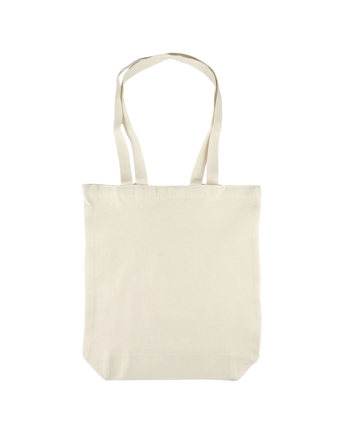 Torba bawełniana 220g 380x420x10 poszerzana 5szt naturalna