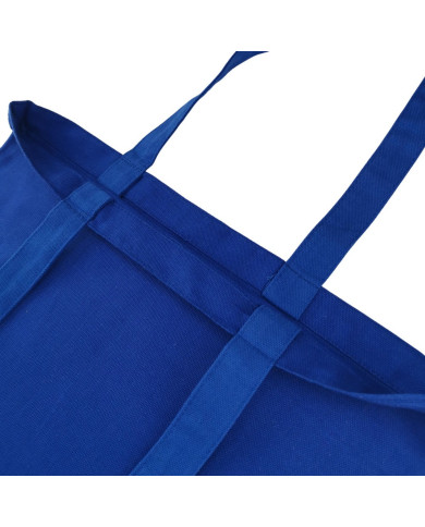 Niebieska torba bawełniana 220g 380x420 z długimi uszami 5szt