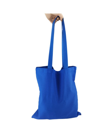 Niebieska torba bawełniana 220g 380x420 z długimi uszami 5szt