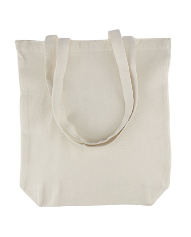 Torba bawełniana 220g 380x420x10 poszerzana 5szt naturalna