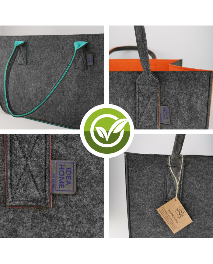 Torba filcowa Leviatan 2 szt. szaro-różowa 30l