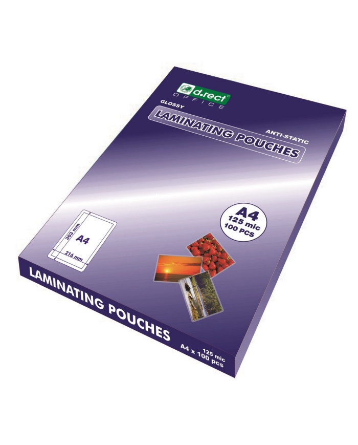 Folia laminacyjna A4 125mic błyszcząca antystatyczna 100 szt