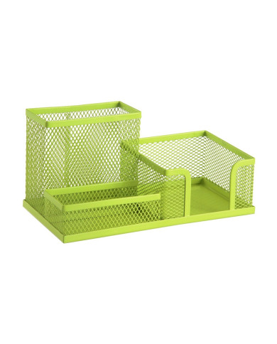 Przybornik na biurko Leviatan siatka limonka 205x103x98mm