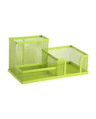 Przybornik na biurko Leviatan siatka limonka 205x103x98mm