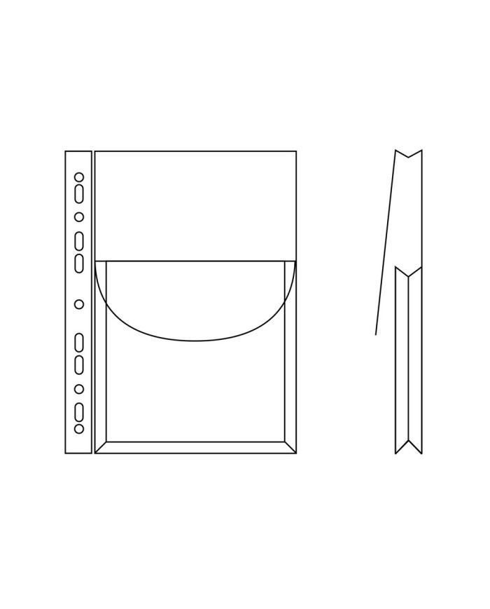 Koszulki A4 krystaliczne 170 mic PVC, 10 sztuk, poszerzane